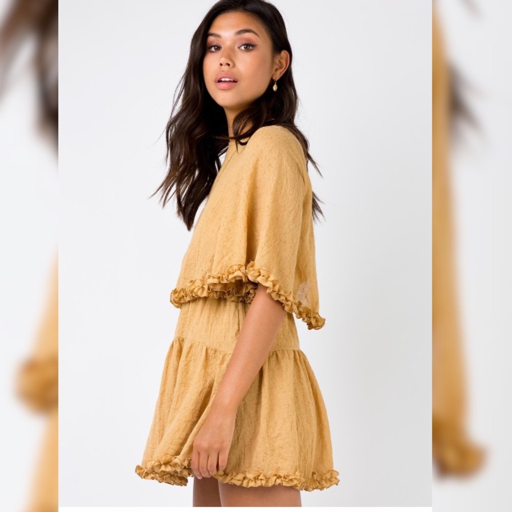 Princess Polly  ASTRO MINI DRESS MUSTARD - Picture 4 of 8